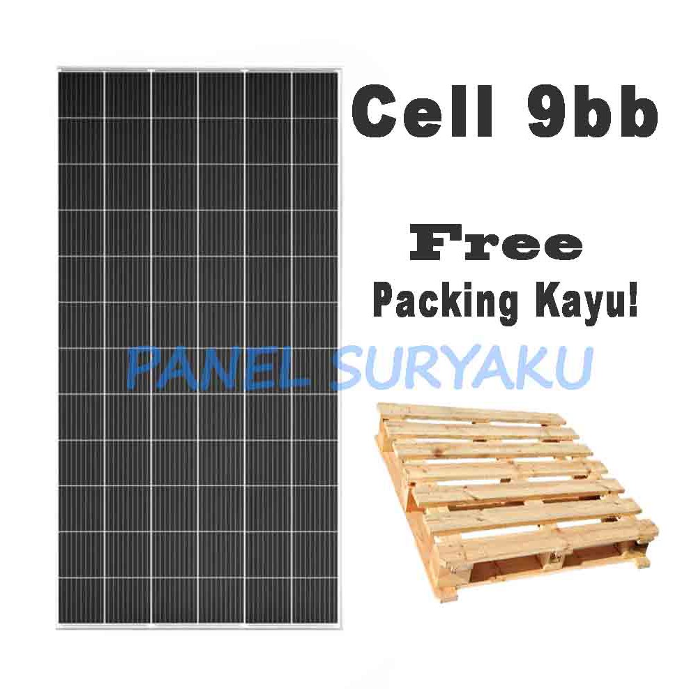 Solar Panel 380wp Mono Panel Surya 380wp Monocrystalline BERKUALITAS FREE Packing Kayu