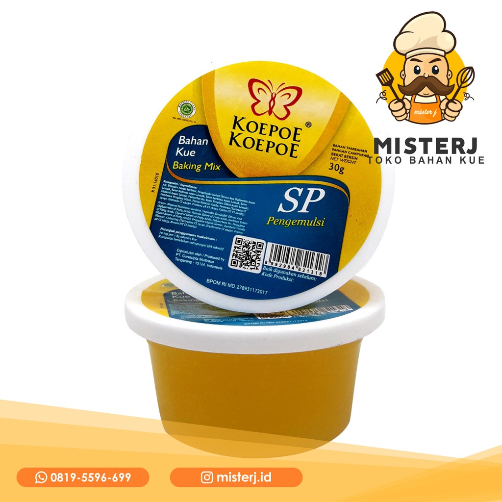 SP KOEPOE KOEPOE 30 Gram Kupu kupu Baking Mix Pengemulsi SP KOEPOE KOEPOE 30 Gram Kupu kupu Baking Mix Pengemulsi
