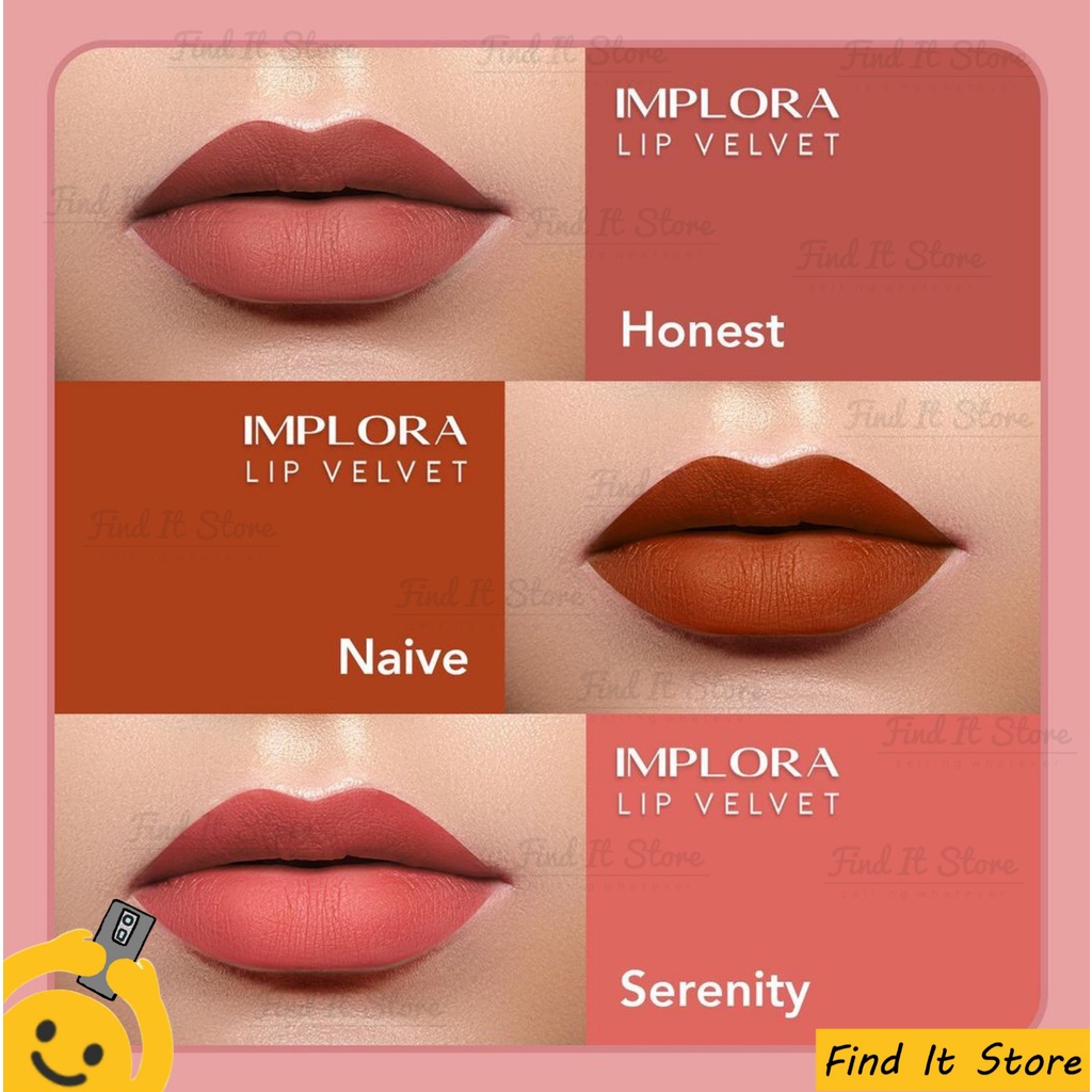 Implora Lip Velvet | Lip Cream Lip Cream Velvet Matte | BPOM