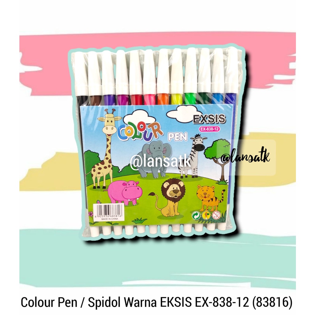 

COLOUR PEN / SPIDOL WARNA EKSIS EX-838-12 ( 83816)