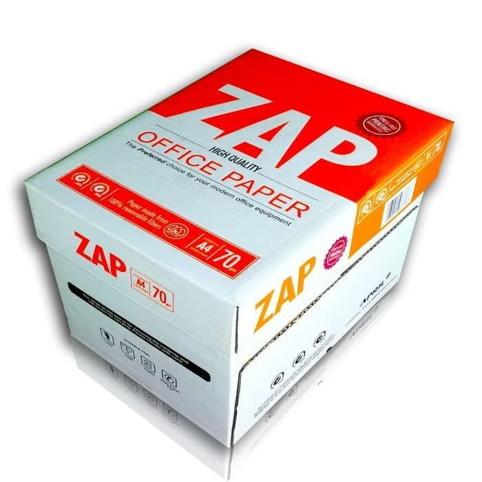 

Kertas hvs A4 70gr ZAP fotokopi fotocopy print photocopy paper 1 Rim