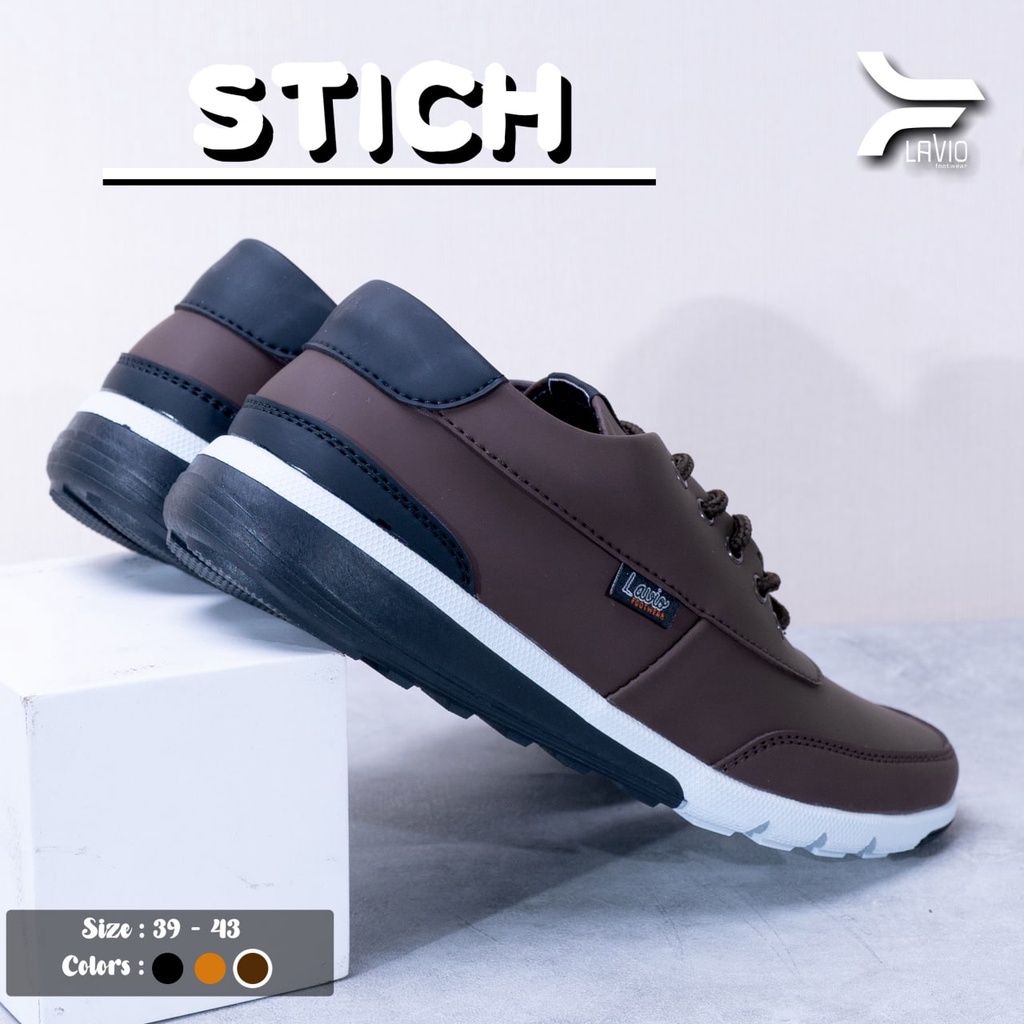 Sepatu Casual Pria Keren Original Kasual Cowok Lavio Stich Untuk Sekolah Kuliah Nongkrong