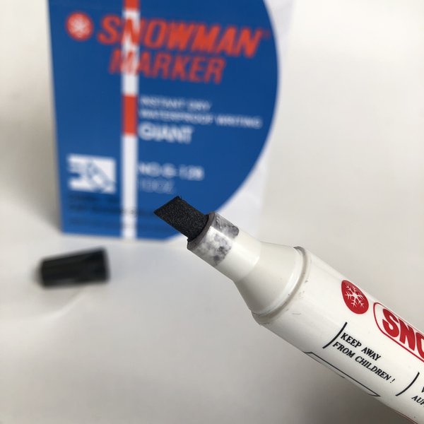 

SPIDOL PERMANEN CHISEL TIP UJUNG PIPIH SNOWMAN G-12B PERMANENT MARKER KALIGRAFI WHITEBOARD
