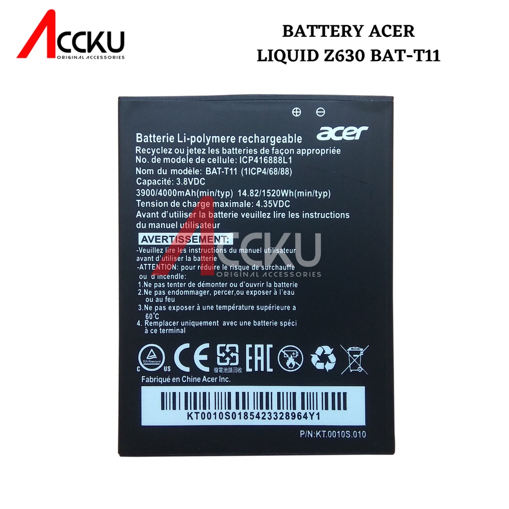 BATERAI ACER BAT-T11 BATTERY ACER LIQUID Z630 ORI