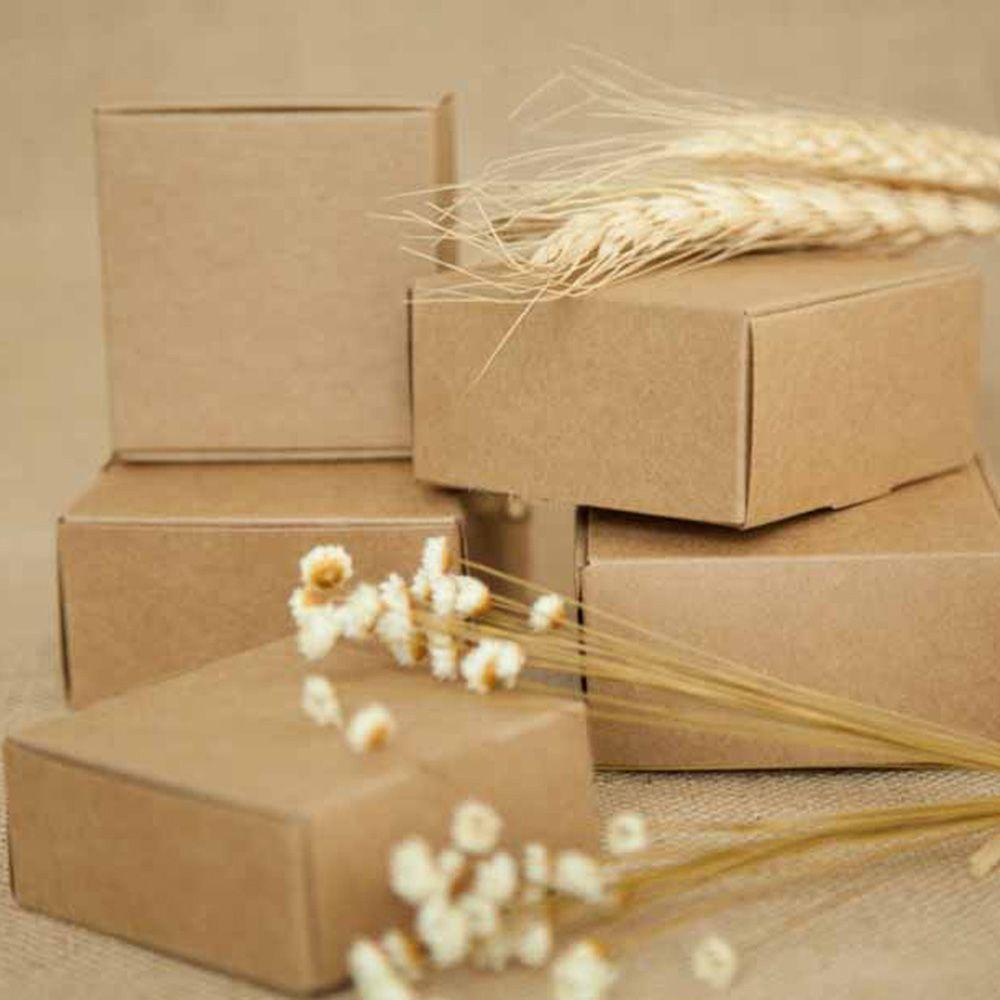 Lanfy Kraft Paper Box Mini 10pcs/lot Karton Pernikahan Permen Perhiasan Kotak Hadiah