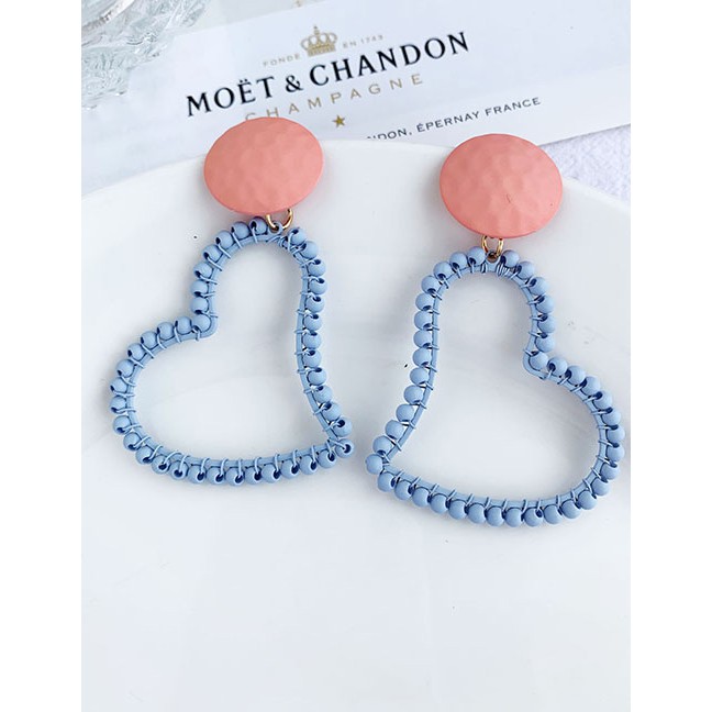 LRC Anting Tusuk Fashion Alloy Resin Love Earrings F6652X