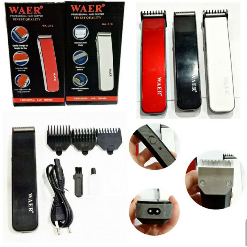 Alat Cukur Rambut Kumis Jenggot WAER  WA 216 / Hair Clipper 216 / Mesin Cukur Rambut Waer WA 216