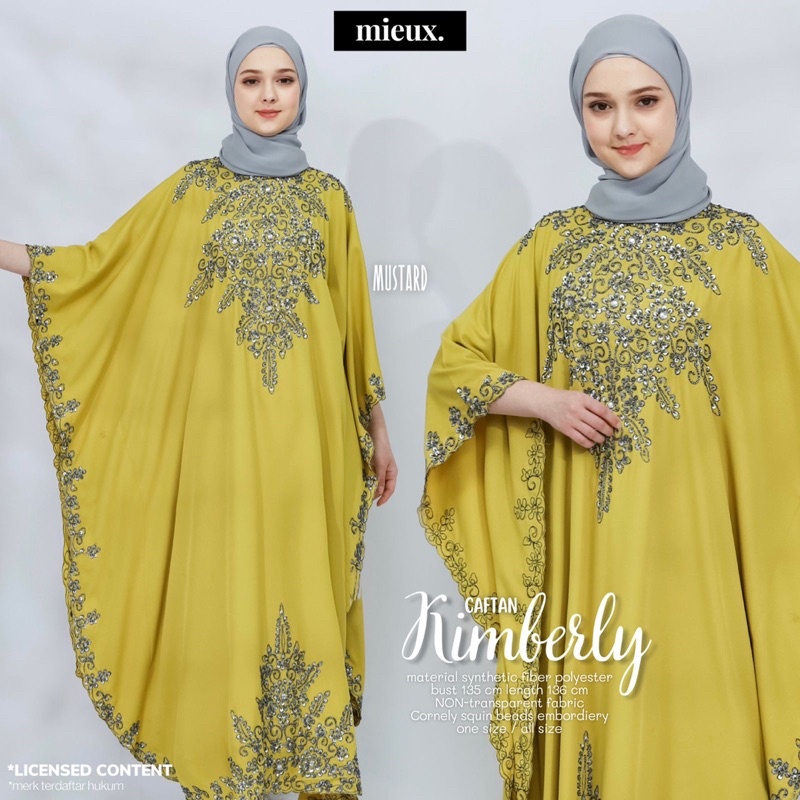 KIMBERLY kAFTAN TIDAK PERLU INNER berbahan crepe original mieux