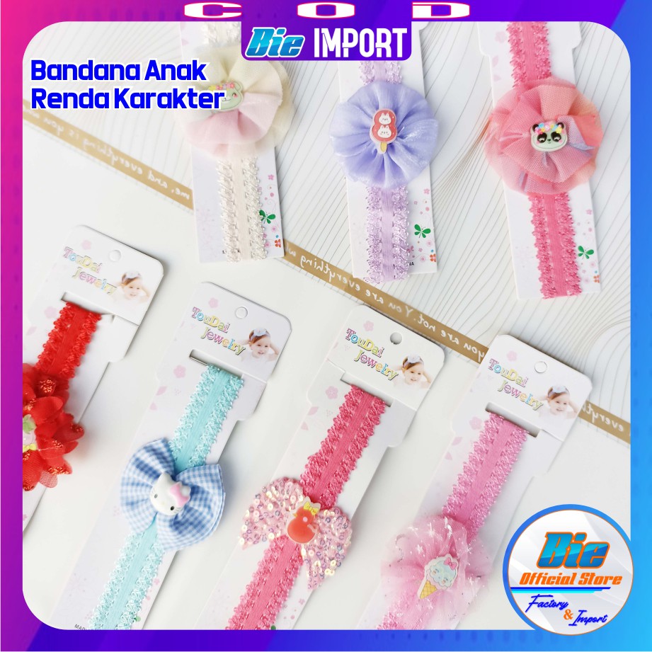 Bandana Anak Karakter Korean Style Impor Best Seller