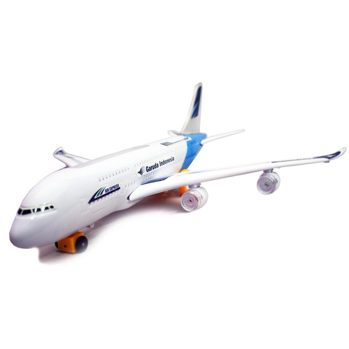 Mainan Pesawat Garuda Indonesia Baterai Kecil