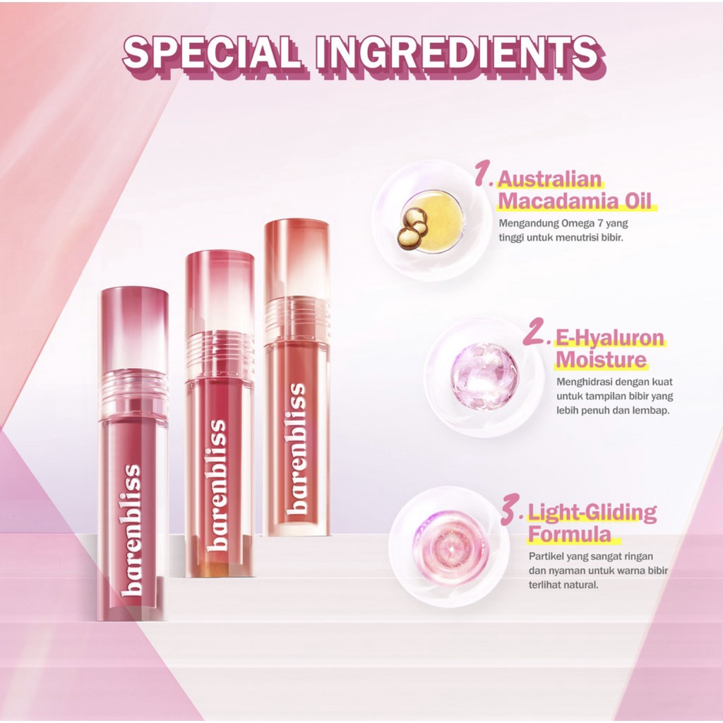 BNB barenbliss Berry Makes Comfort Lip Cream Korea Liquid Lipstik Lip Tint Lip Colour BPOM