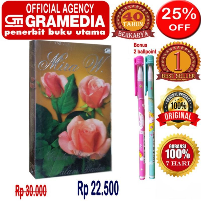 Novel Cinta Menyapa Dalam Badai - Mira W - Original & Segel