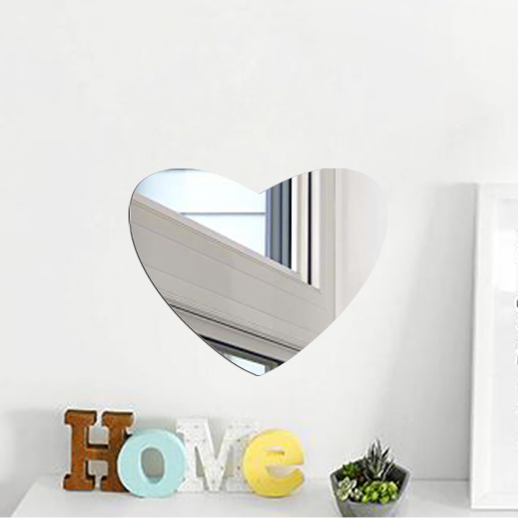 Cermin Dekorasi Tempel Dinding Wall Mirror Sticker Acrylic Motif