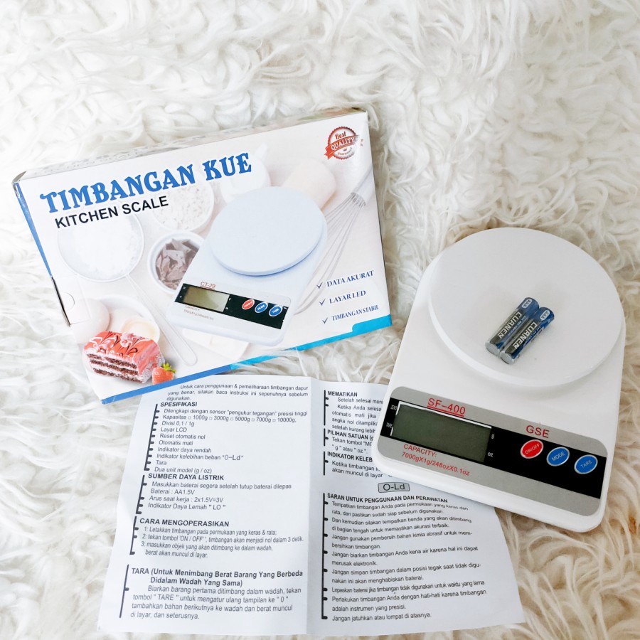 Timbangan Dapur Digital / Electronik Kitchen Scale Timbangan Murah / 5-10 kg / SF- 400 dapur digital