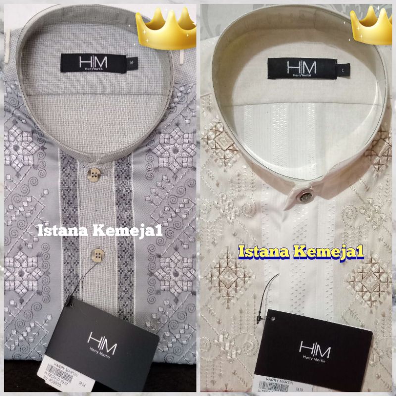 Baju Koko Pria HARRY MARTIN Premium Original (1 Produksi VALINO) Bordir Lengan Pendek | Baju Koko Pria