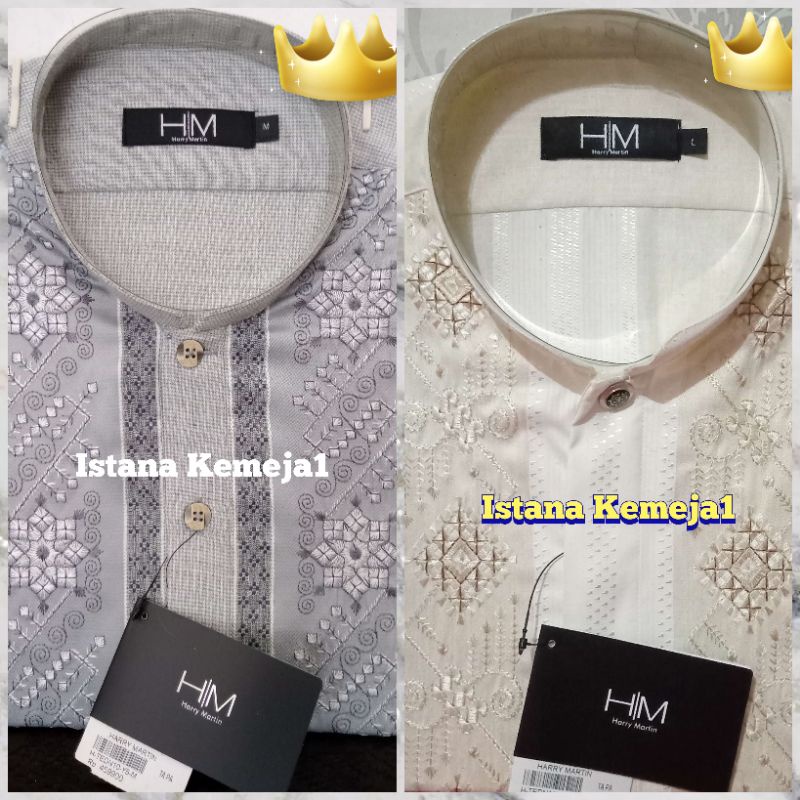 Baju Koko Pria HARRY MARTIN Premium Original (1 Produksi VALINO) Bordir Lengan Pendek | Baju Koko Pr