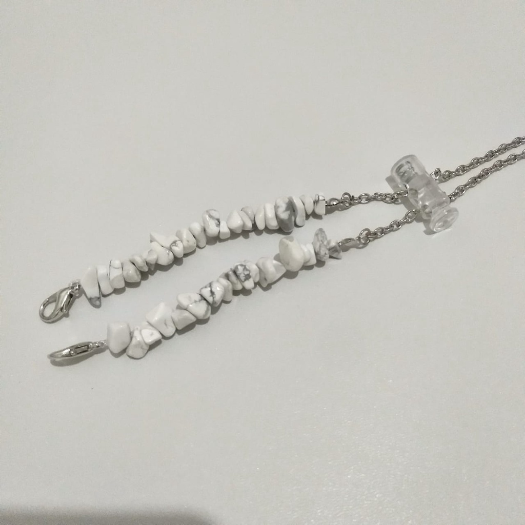 Strap Masker Konektor 2 in 1 Rantai Batu Pecah / Kalung Masker 2 in 1