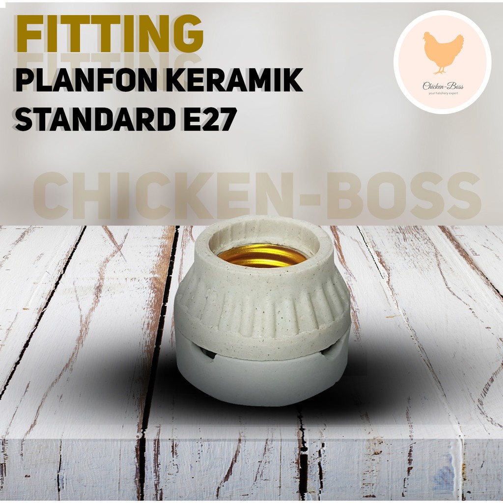 Fitting Planfon Keramik Standard E27 untuk Mesin Tetas Telur Ayam Bebek Burung Puyuh