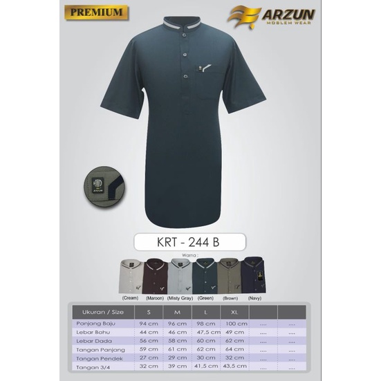 Kurta Pakistan Pria Original Arzun Terbaru dan Terlaris. Baju Koko Kurta Pakistan Lengan Panjang Len