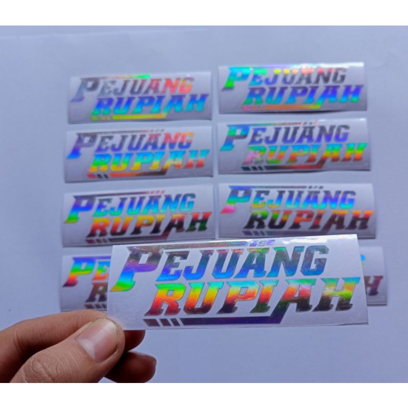 Sticker Stiker Motor Cutting Hologram PEJUANG RUPIAH