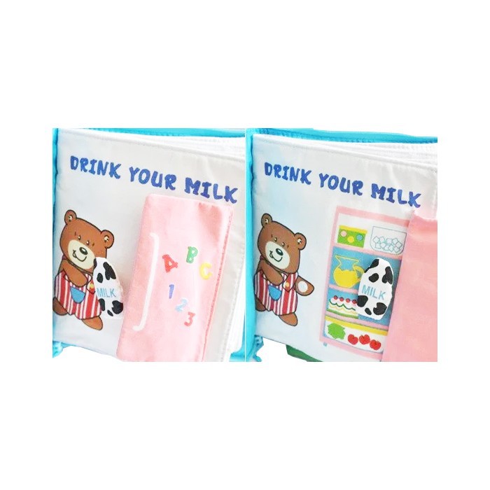 Buku Kain Edukasi Sensory Soft Book Activity Busy Cloth Book Buku Bayi Anak Softbook Lullaby