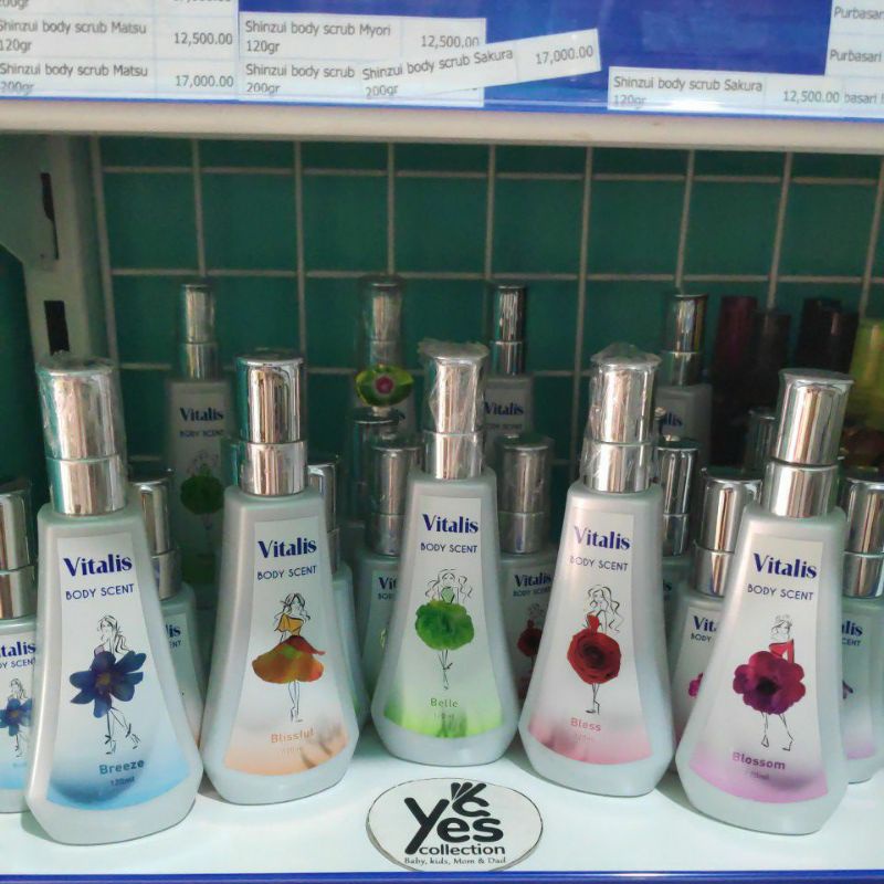 Vitalis 120 ml spray parfum parfume 60 ml Body Scent perfumed botol remaja Dewasa Perempuan unisex