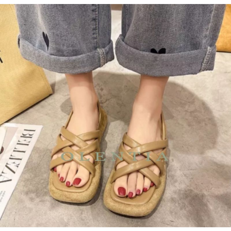 Sandal Wanita Sandal flatporm spon ringan DN 13