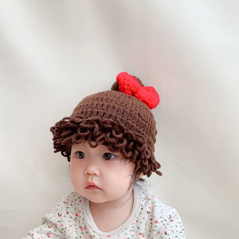 0-3 thn || Topi Wig Korea Bayi Rambut Palsu Newborn Anak Polos Kupluk Karakter Lucu Emen Anak Impor Catalog OIMG OK