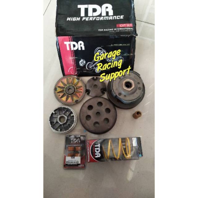 PROMO PAKET UPGRADE PULLY CVT VARIO 110 KARBU PER CVT DAN ROLLER TDR      *