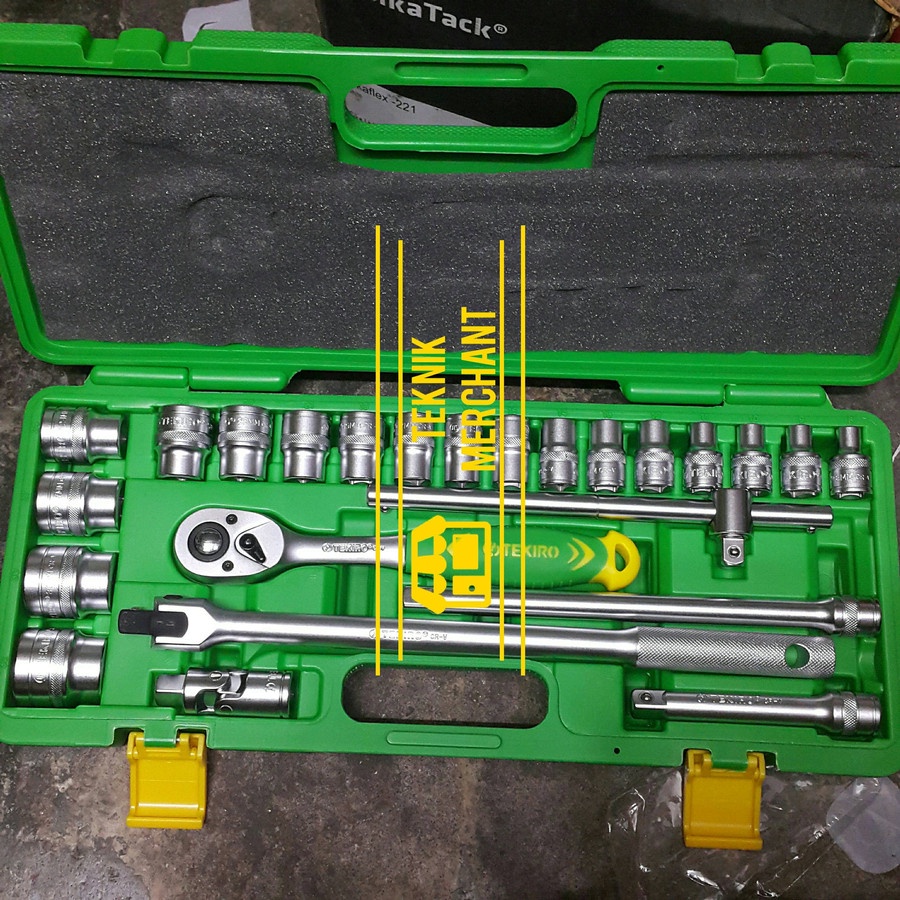 KUNCI SOK SET TEKIRO 24 PCS SOCKET SET 8-32 Mata sock 24pcs tekiro