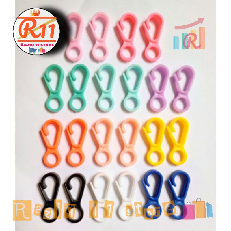(50 pcs) Kokot Udang Pengait Udang Bahan Plastik Kait Hook