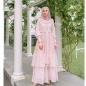 Ready Siap kirim Nadja Dress Coral Pink M 136 Ainayya.id