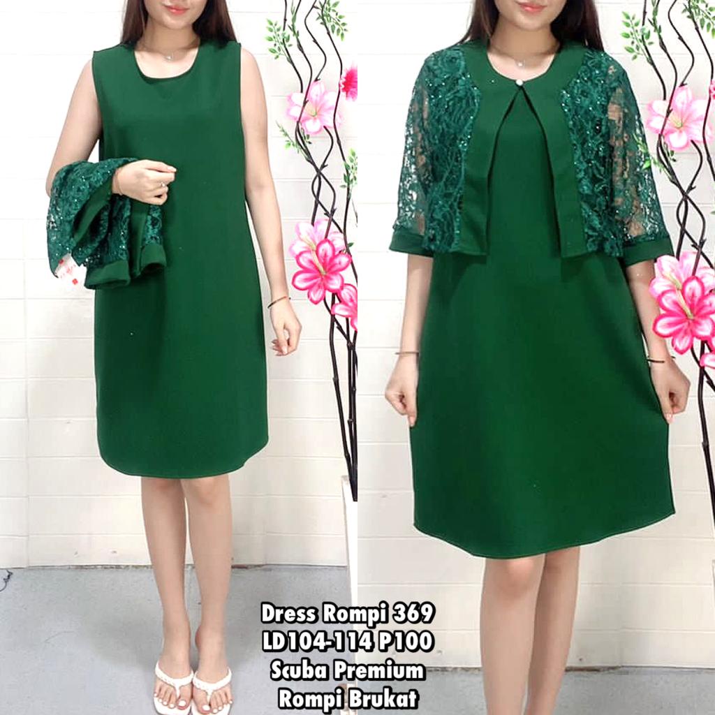Dress rompi 369 - dress jumbo - dress scuba - dress wanita - dress import