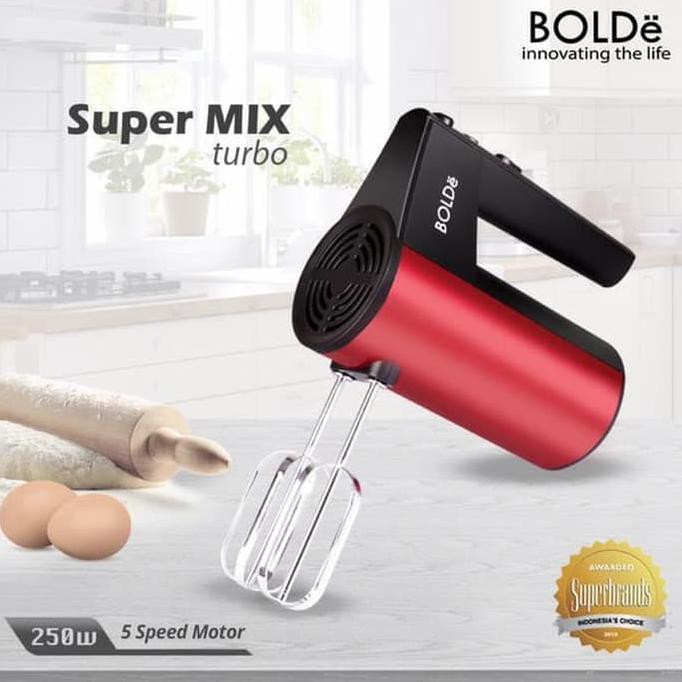 Hand Mixer Bolde - Pengaduk Telur Kue Dan Adonan - Garansi 1 Tahun - Biru - Promo 