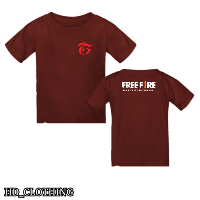 kaos anak 1-10 tahun motif free fire