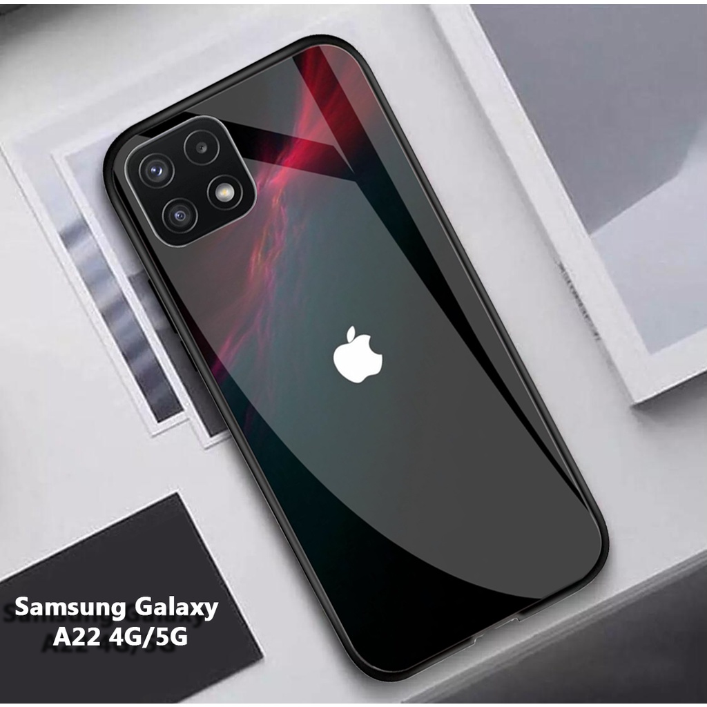 (SC19) Softcase Glass Kaca Samsung A22 4G - Kesing Hp - Softcase Glass Hp Samsung A22 4G - Softcase 