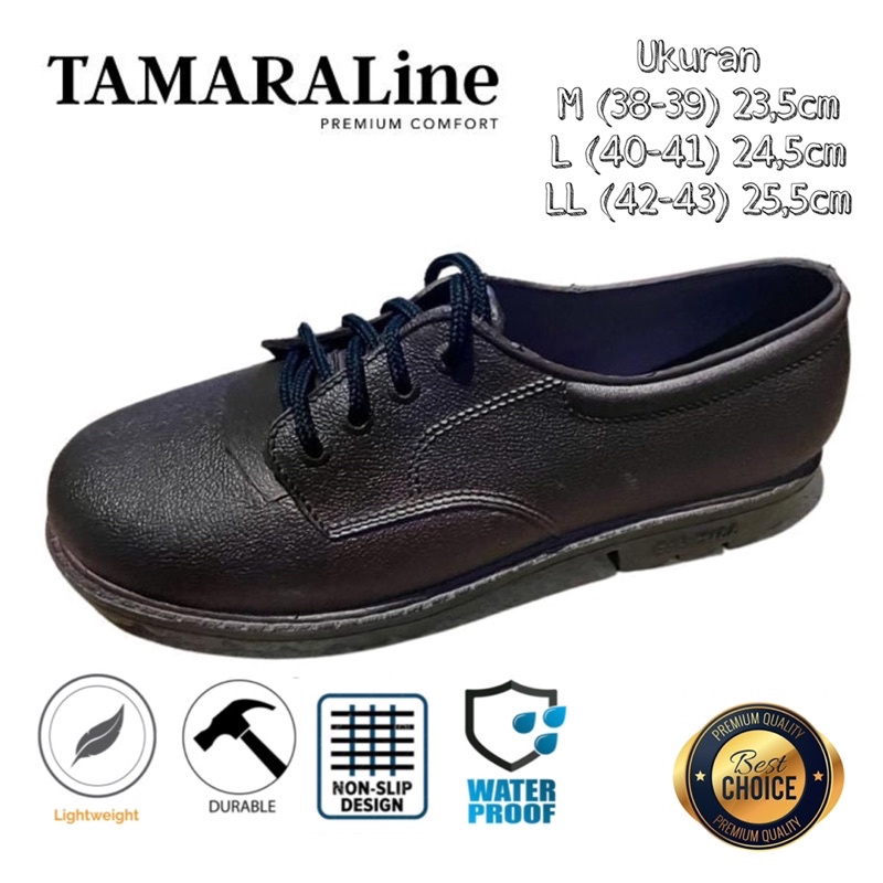 Sepatu Boot Kerja Karet Pria Dewasa / Remaja - TAMARALINE 105 / Bahan Premium Lentur Empuk Ringan Kuat Anti Slip Anti Air Model Sepatu Tali Sporty Outdoor Murah Original