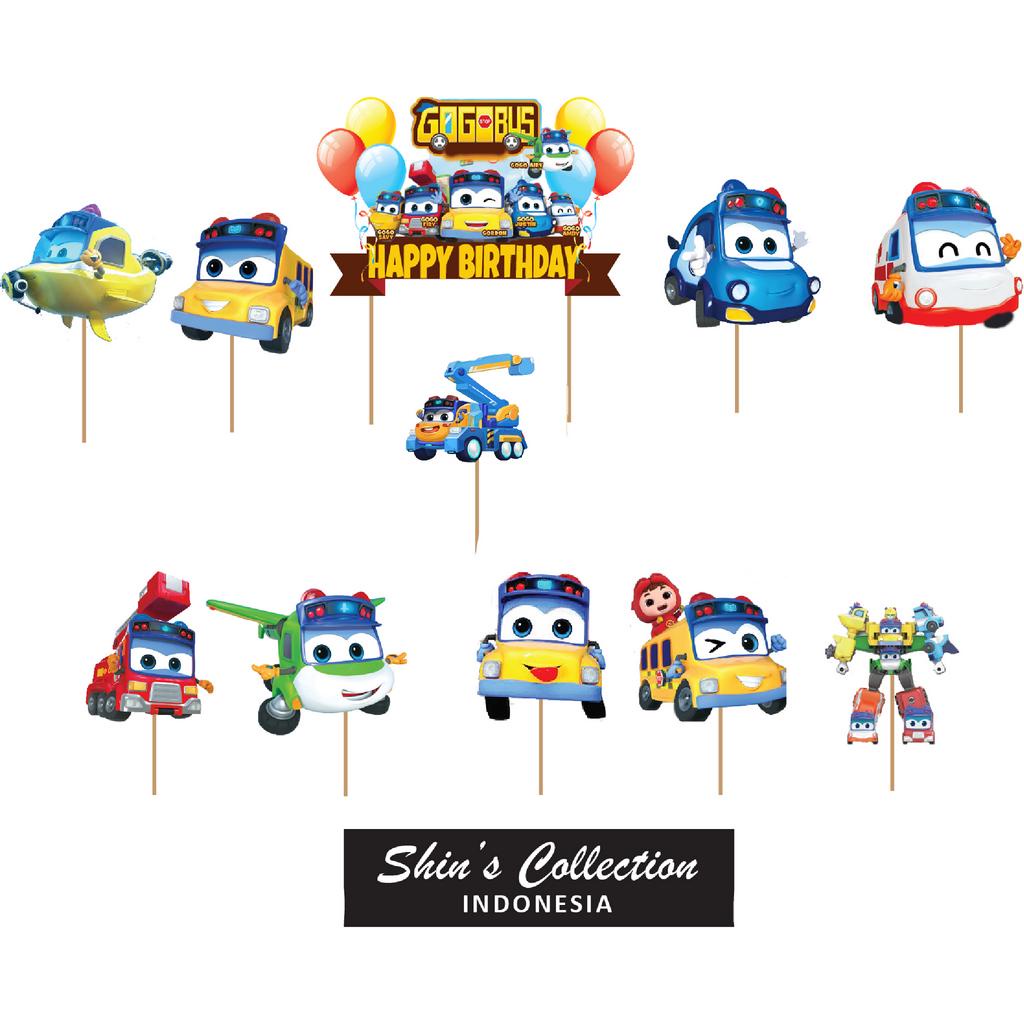 Cake topper Go go bus Gogobus Gogo bus new set