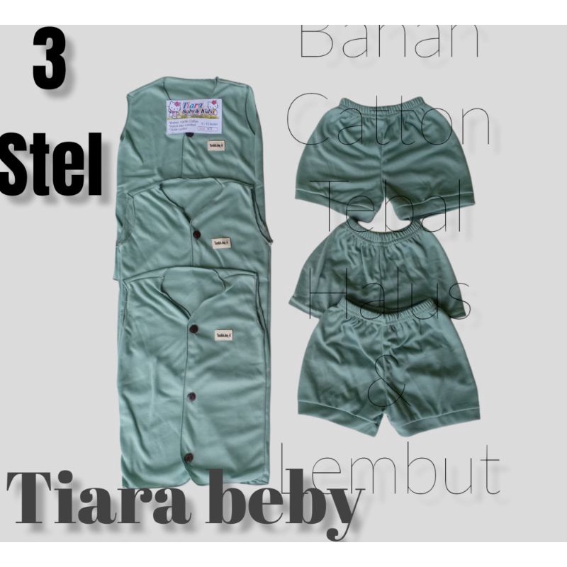 [COD] 3 STELL SETELAN POLOS KUTUNG BAYI NEWBORN 0-12 BULAN