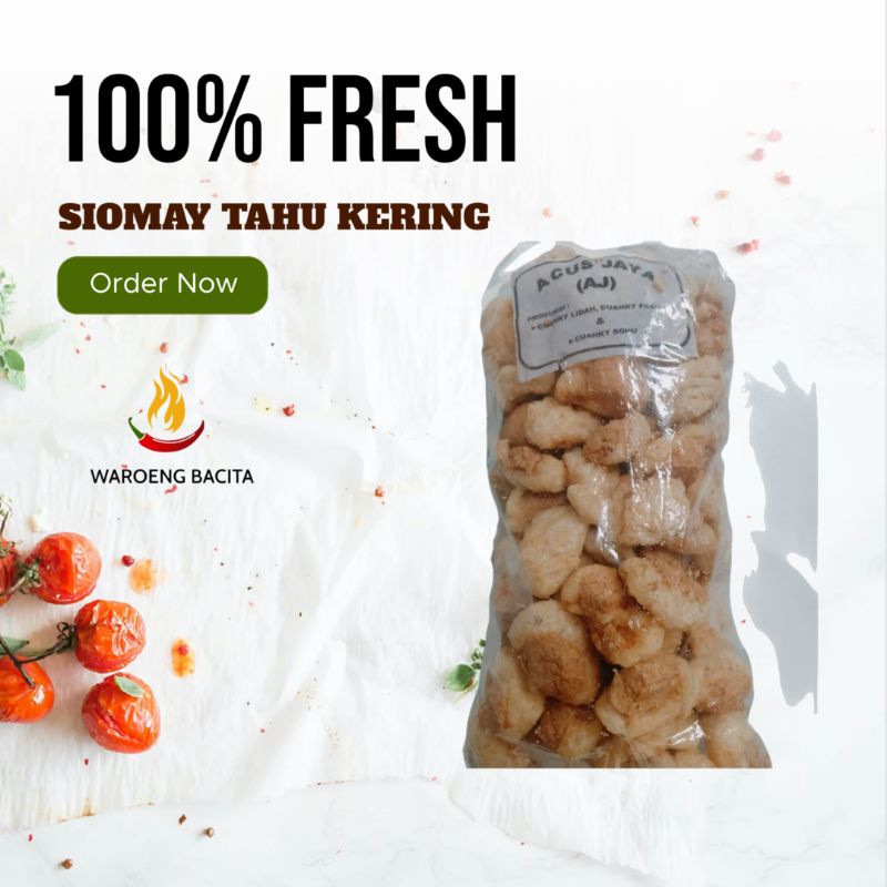 Jual Bacita Cuanki Tahu Kering Siomay Tahu 100 Bh Shopee Indonesia