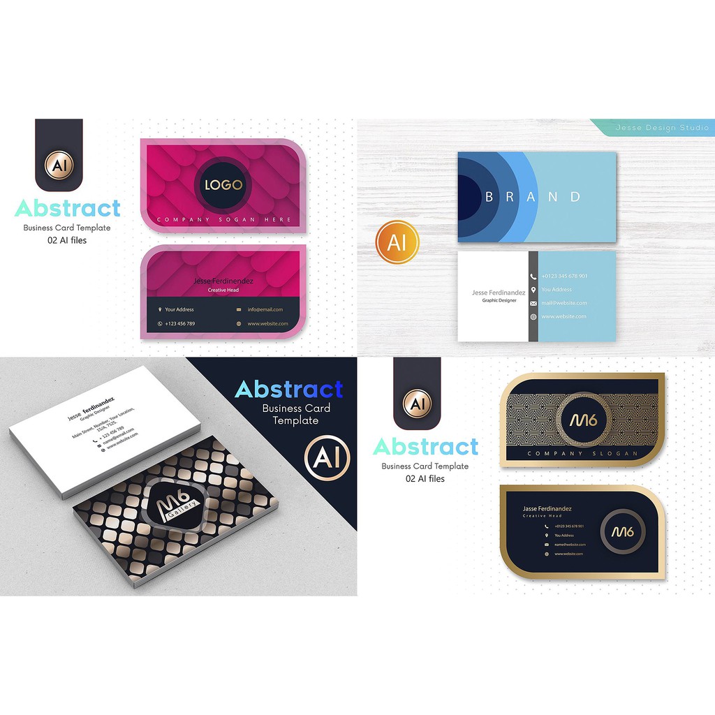 125 Business Card Mega Bundle - Adobe Photoshop &amp; Illustrator