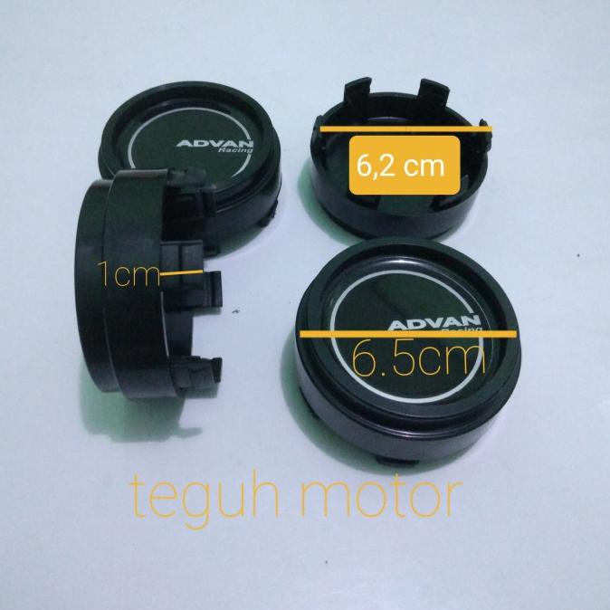 tutup velg dop wheel racing advan hitam aksesoris mobil