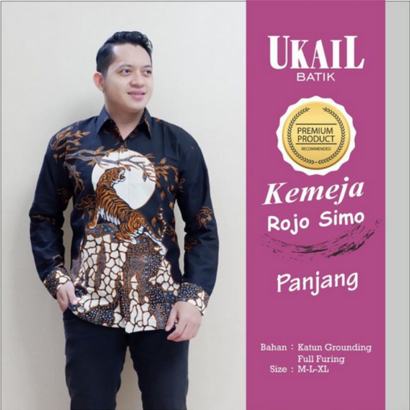 ROJO SIMO kemeja batik pria atasan batik by ukail