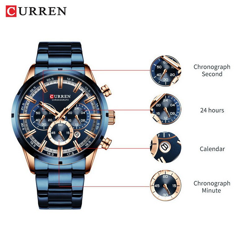 CURREN 8355 Jam Tangan Pria Analog Chronograph WK-SBY