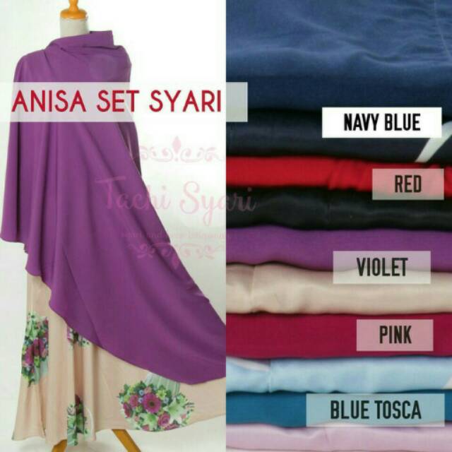 Gamis anisa set syari