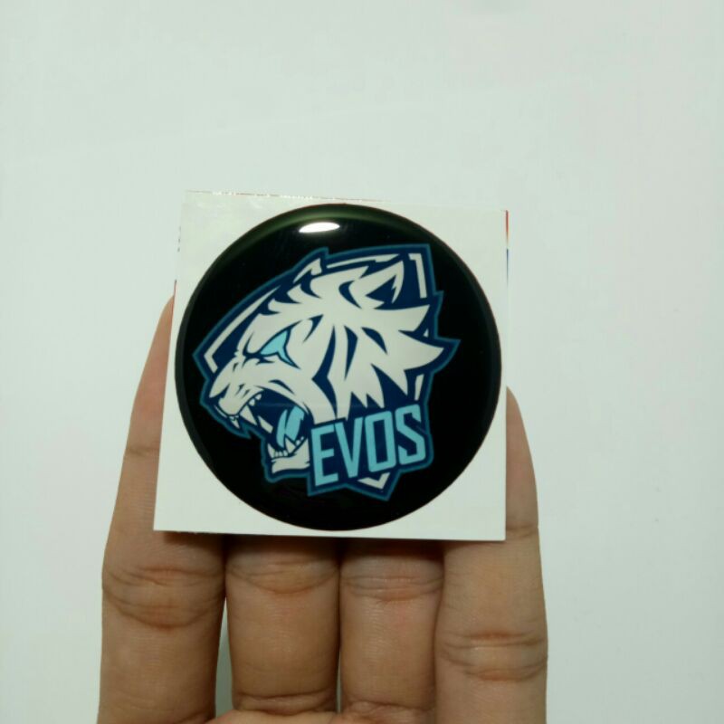 Stiker timbul resin lentur logo Evos Legend