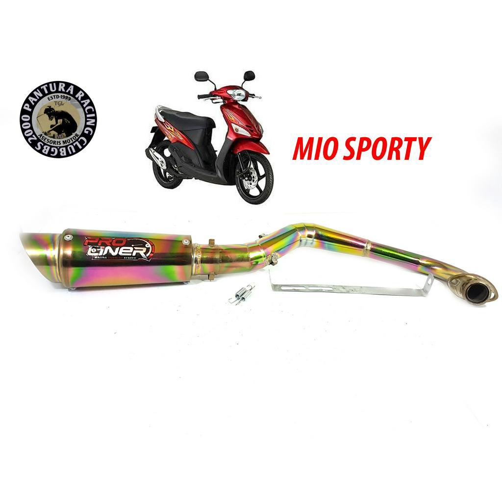 KNALPOT RACING PROLINER Mio Sporty Mio Smile Mio Soul Old FULL BUNGLON