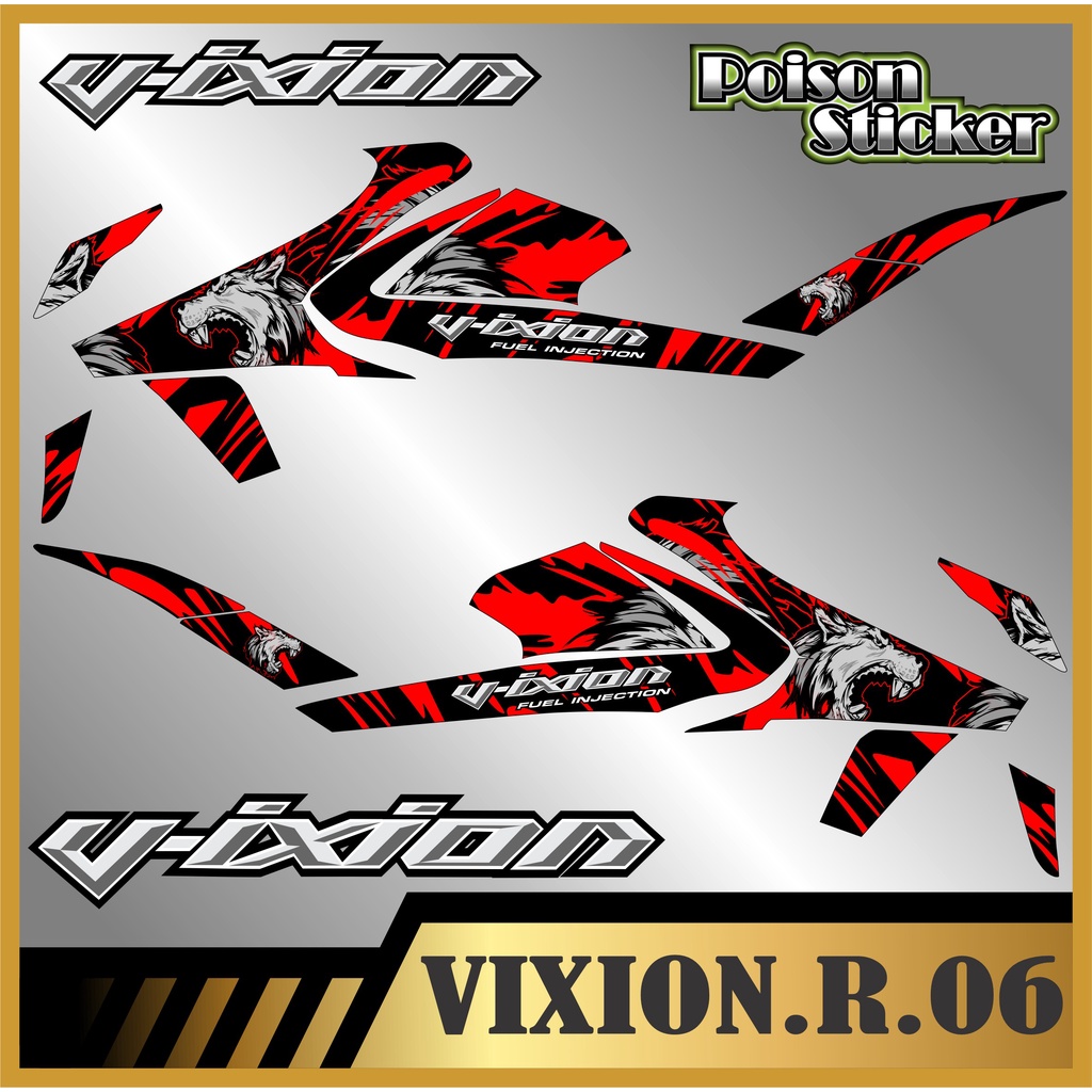 STRIPING STICKER VIXION R STIKER VIXION R NEW STICKER LIS LIST VARIASI YAMAHA VIXION R CODE 06