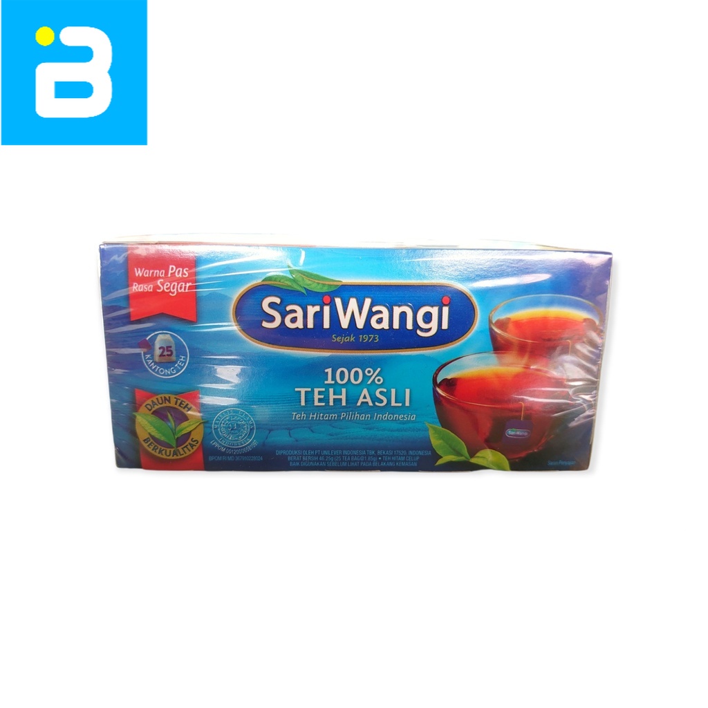 

teh Sari Wangi 100% Teh Asli 25 Kantong x 1,85g