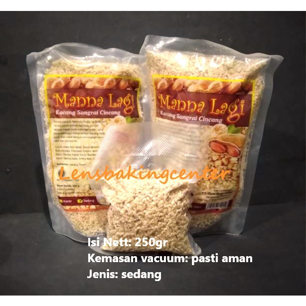 

Kacang Sangrai Cincang Manna Lagi / Mannalagi / Manalagi Jenis Sedang 250gr / 250 gr